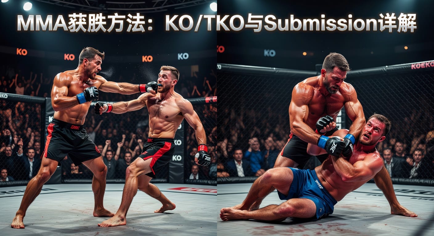 MMA方法 method of victory KO/TKO Submission
